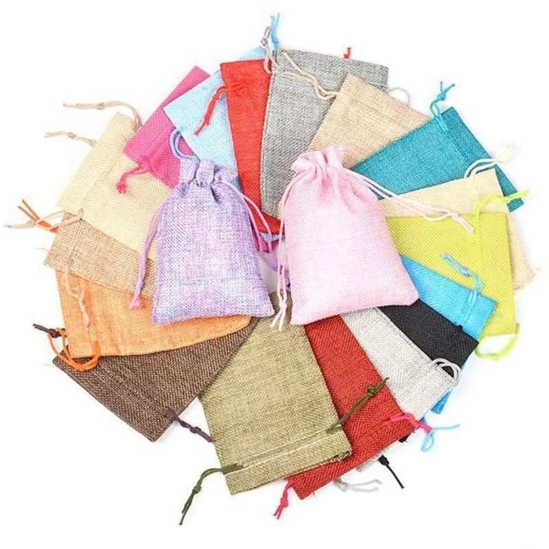 Jute Bag Packaging - 50 개/몫 7x9 9x12 10x14 13x18