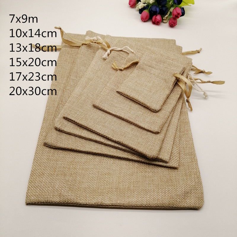 Jute Bag Packaging - 패브릭 황마 가방 선물 포장 가방