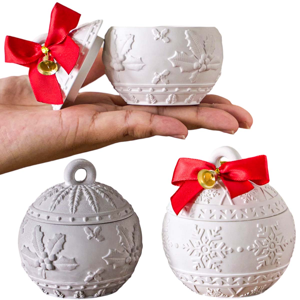 Candle Making Kit Xmas - 크리스마스 릴리프 스노우 베리 캔들 자