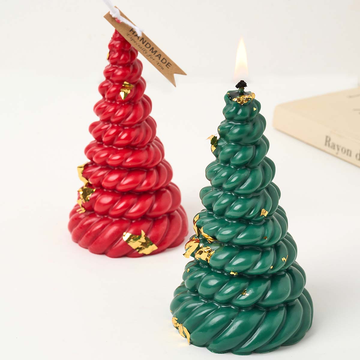 Candle Making Kit Xmas - 크리스마스 트리 실리콘 캔들 몰드, DIY