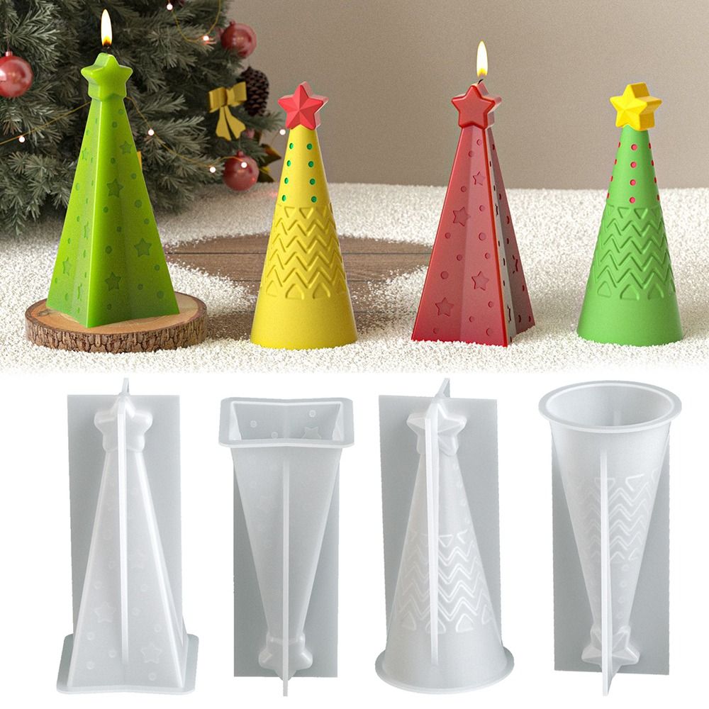 Candle Making Kit Xmas - 실리콘 크리스마스 콘 캔들 몰드 에폭시