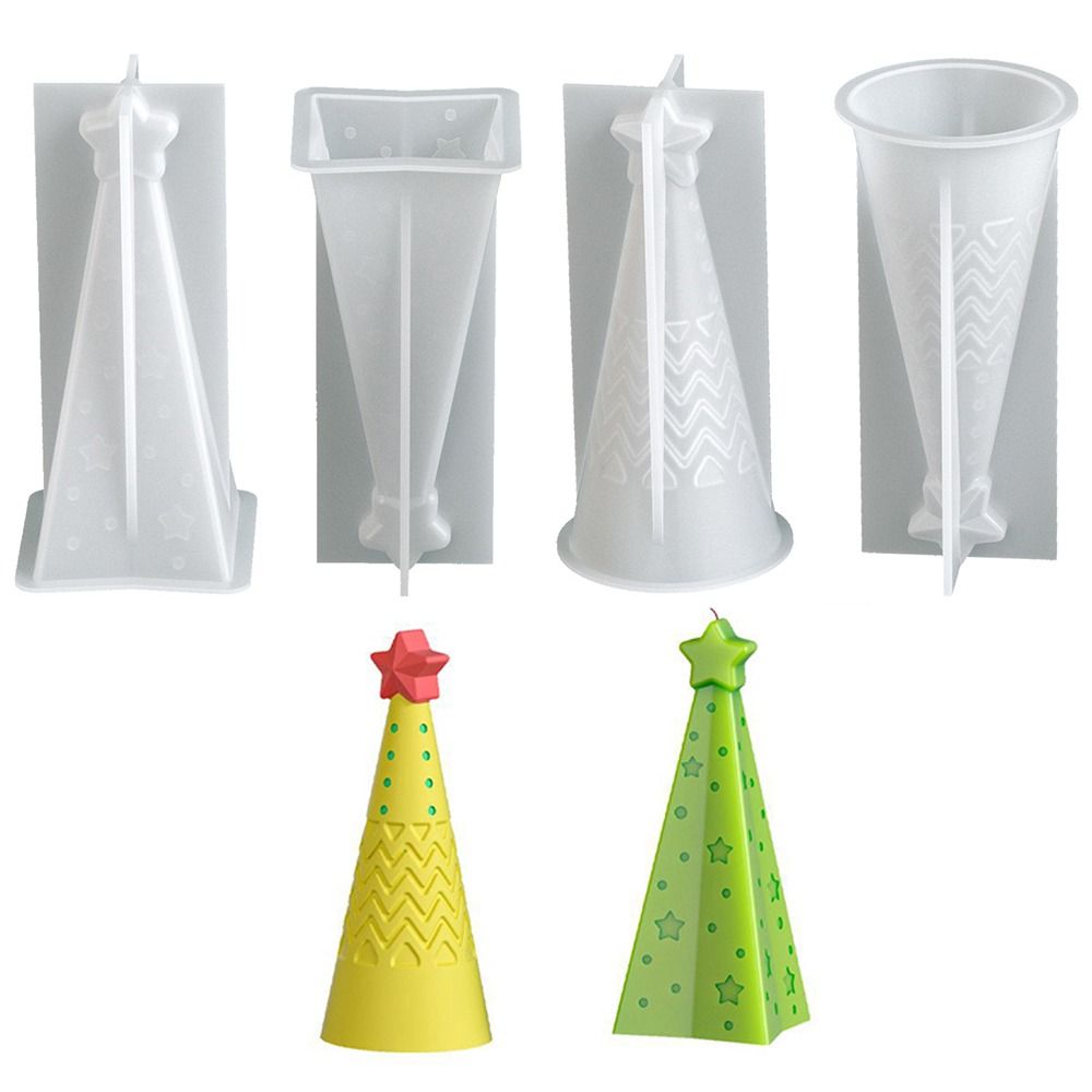 Candle Making Kit Xmas - 새로운 실리콘 크리스마스 콘 캔들 몰드
