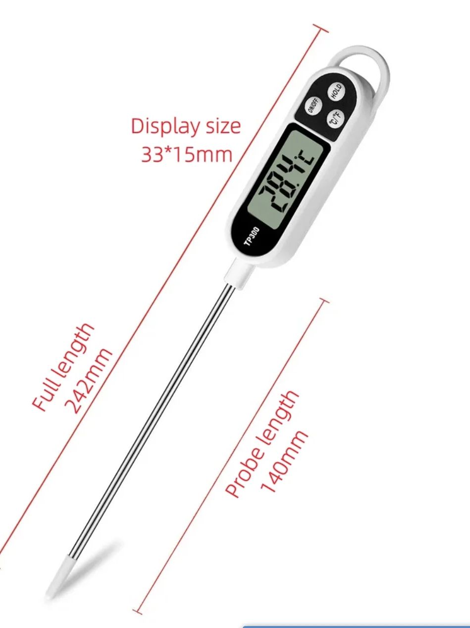 Candle Making Thermometer - 스테인리스 스틸 프로브형 가정용 식품 온도계