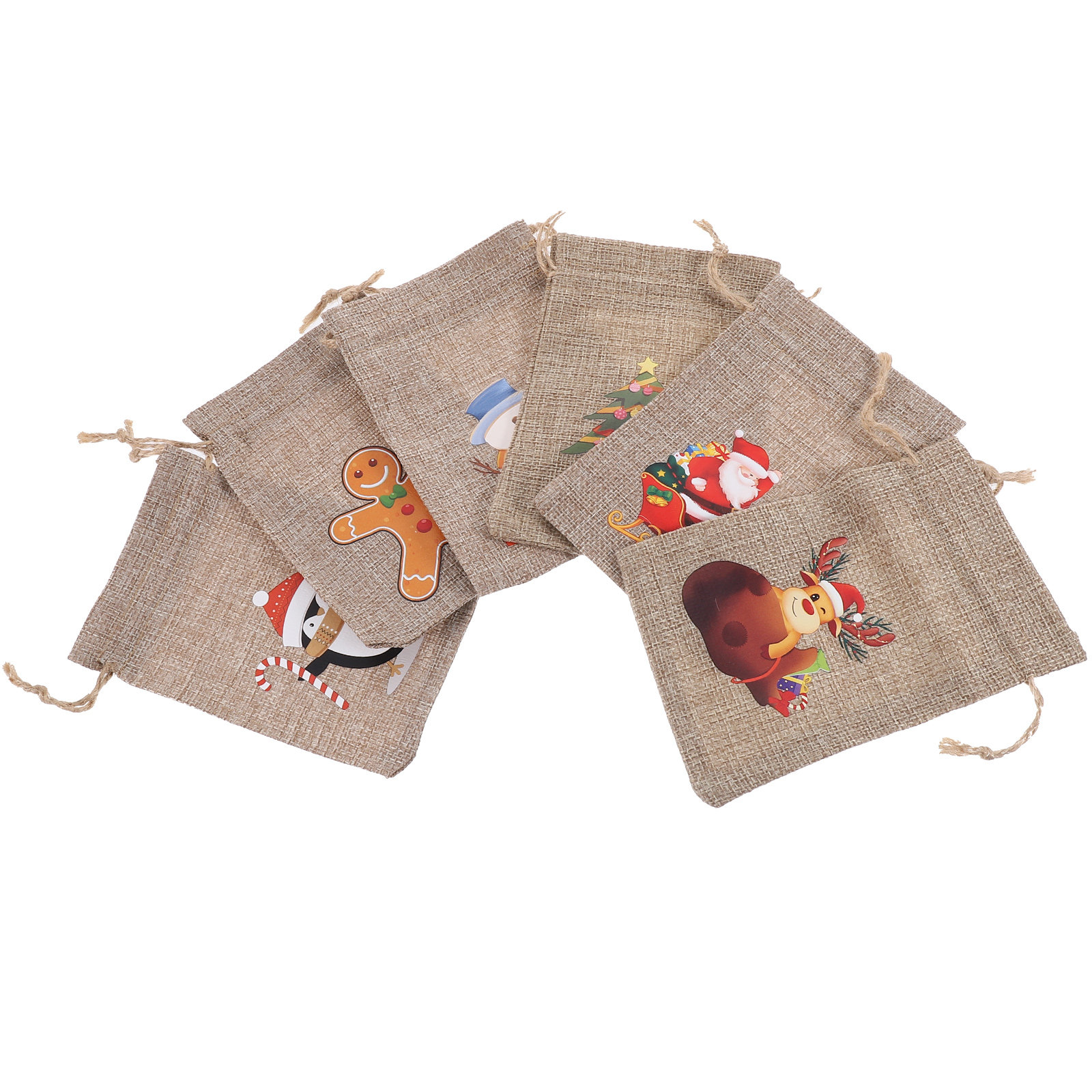 Jute Bag Packaging - 크리스마스 선물 가방 세트 C y
