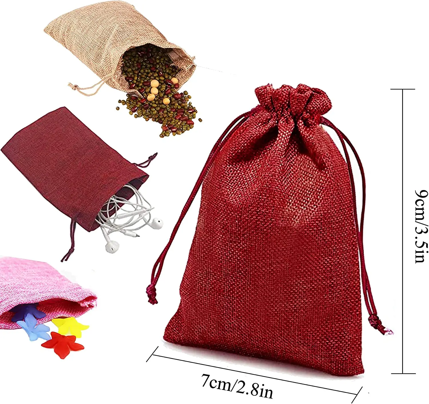 황마 드로스트링 천연 삼베 가방, 황마 선물 가방, 멀 - Jute Bag Packaging 리뷰 및 가격