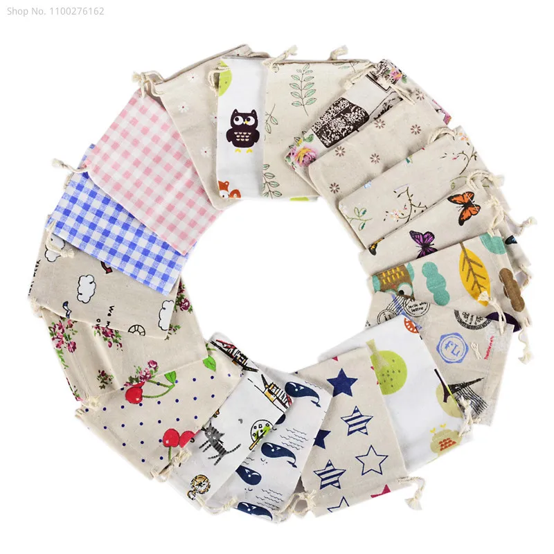 100pcs 작은 헝겊 가방 코 튼 Drawstring - Jute Bag Packaging 리뷰 및 가격