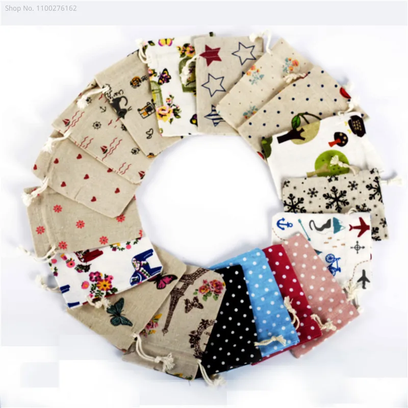 100pcs 작은 헝겊 가방 코 튼 Drawstring - Jute Bag Packaging 리뷰 및 가격
