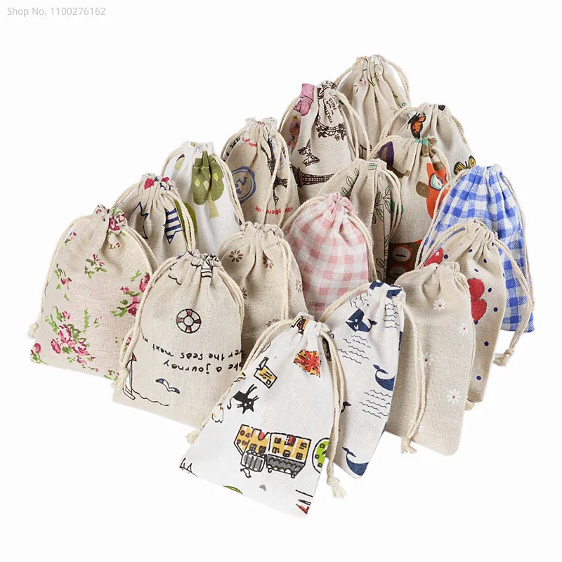 100pcs 작은 헝겊 가방 코 튼 Drawstring - Jute Bag Packaging 리뷰 및 가격