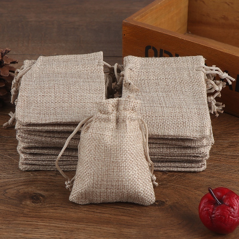 50PCS 13X18/10X15/9X12/7X9CM D - Jute Bag Packaging 리뷰 및 가격