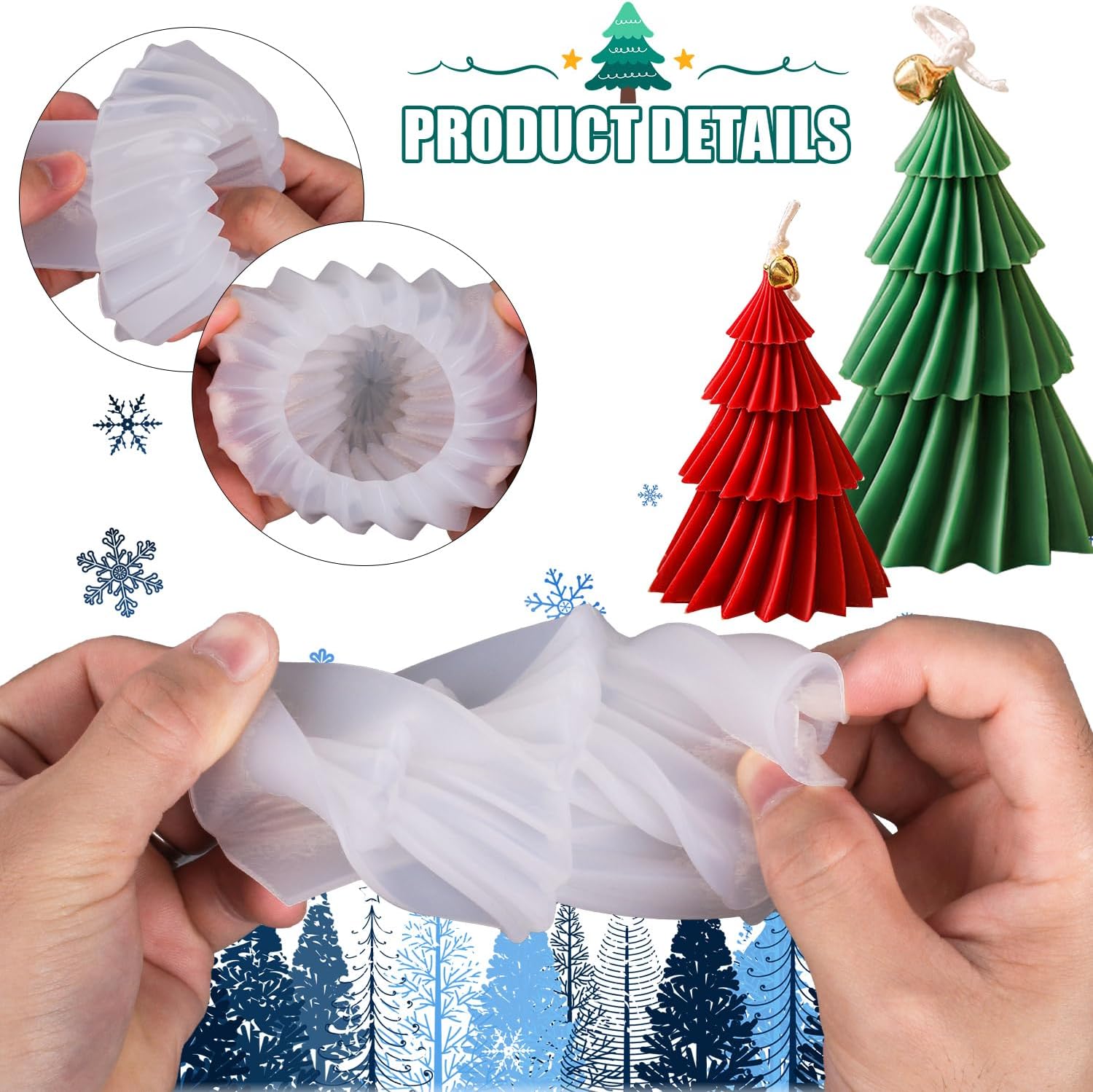 크리스마스 트리 실리콘 캔들 몰드 키트 DIY 에폭시  - Candle Making Kit Xmas 리뷰 및 가격