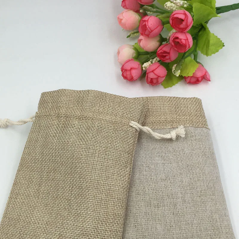 10x14cm 300pcs 황마 가방 크리스마스 선물  - Jute Bag Packaging 리뷰 및 가격