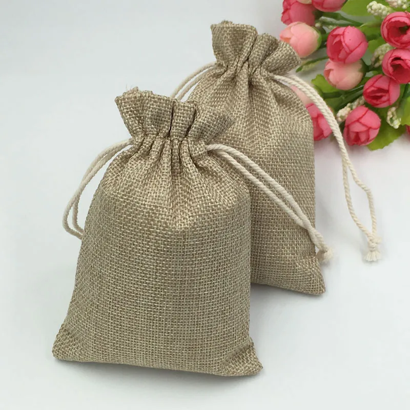 10x14cm 300pcs 황마 가방 크리스마스 선물  - Jute Bag Packaging 리뷰 및 가격