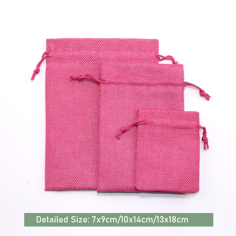 10/5개 천연 황마 선물 가방 수제 삼베 면 린넨 끈 - Jute Bag Packaging 리뷰 및 가격